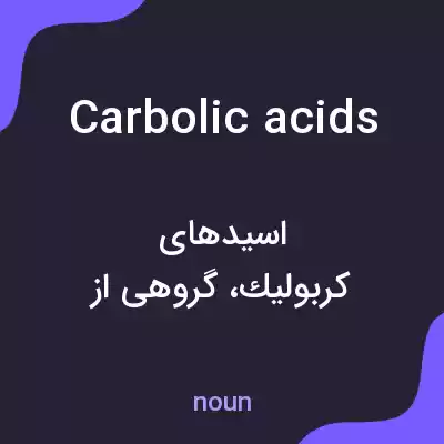 معنی carbolic acids به فارسی معنی carbolic acids به فارسی