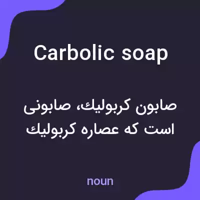 معنی carbolic soap به فارسی معنی carbolic soap به فارسی