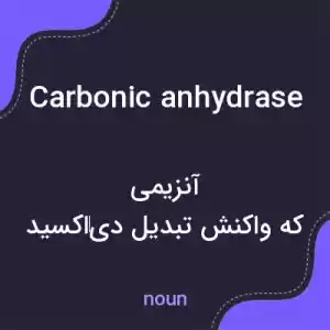 معنی carbonic anhydrase به فارسی