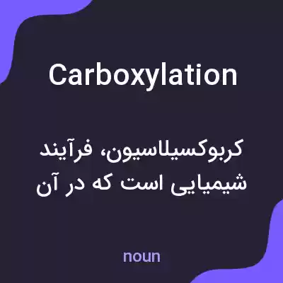 معنی carboxylation به فارسی معنی carboxylation به فارسی
