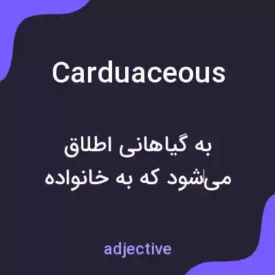 معنی carduaceous به فارسی معنی carduaceous به فارسی