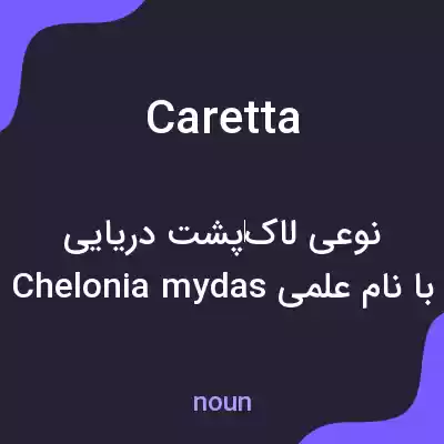 معنی caretta به فارسی معنی caretta به فارسی