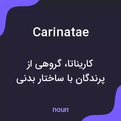 معنی carinatae به فارسی معنی carinatae به فارسی