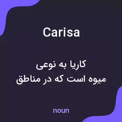 معنی carisa به فارسی معنی carisa به فارسی
