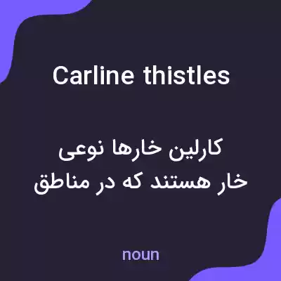 معنی carline thistles به فارسی معنی carline thistles به فارسی