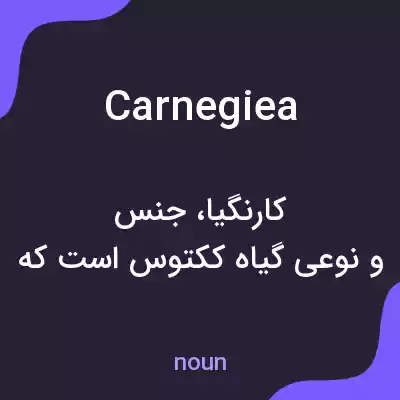 معنی carnegiea به فارسی معنی carnegiea به فارسی
