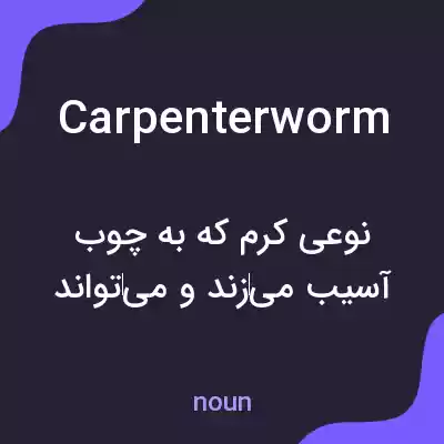 معنی carpenterworm به فارسی معنی carpenterworm به فارسی