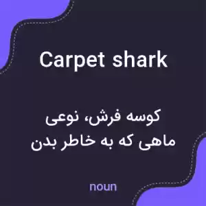 معنی carpet shark به فارسی معنی carpet shark به فارسی