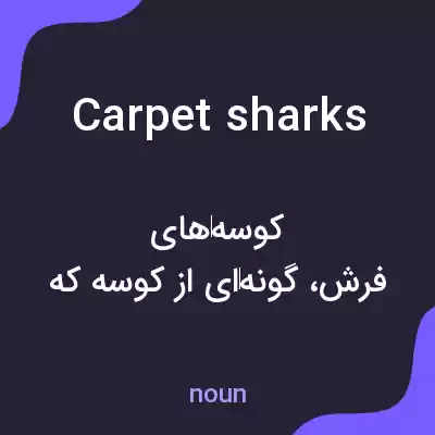 معنی carpet sharks به فارسی معنی carpet sharks به فارسی