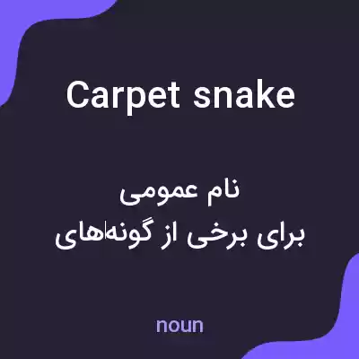 معنی carpet snake به فارسی معنی carpet snake به فارسی