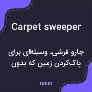 معنی carpet sweeper به فارسی معنی carpet sweeper به فارسی