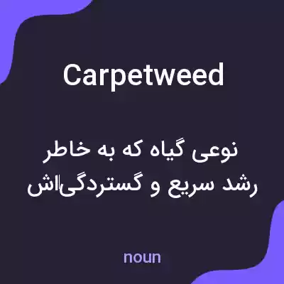 معنی carpetweed به فارسی معنی carpetweed به فارسی