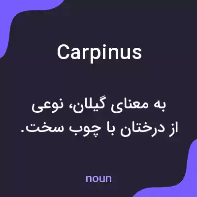 معنی carpinus به فارسی معنی carpinus به فارسی