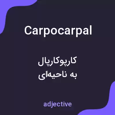 معنی carpocarpal به فارسی معنی carpocarpal به فارسی