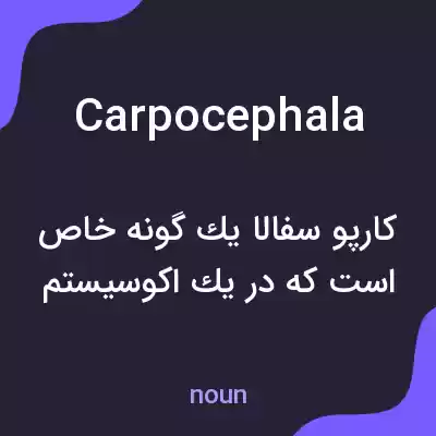 معنی carpocephala به فارسی معنی carpocephala به فارسی