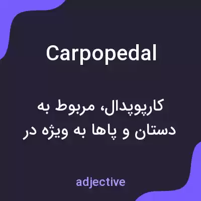 معنی carpopedal به فارسی معنی carpopedal به فارسی