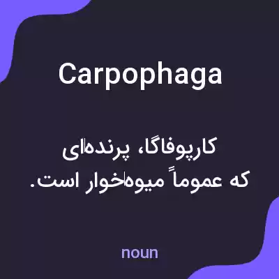 معنی carpophaga به فارسی معنی carpophaga به فارسی