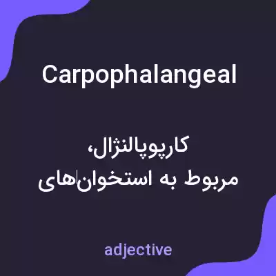 معنی carpophalangeal به فارسی معنی carpophalangeal به فارسی