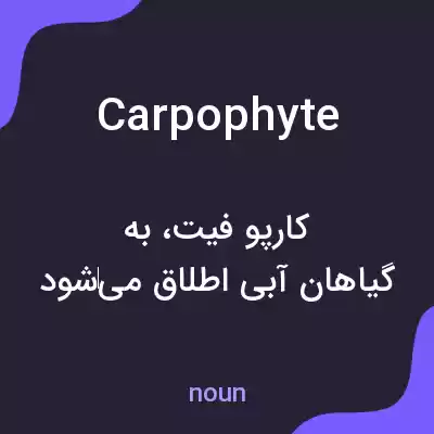 معنی carpophyte به فارسی معنی carpophyte به فارسی