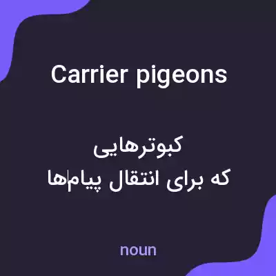 معنی carrier pigeons به فارسی معنی carrier pigeons به فارسی
