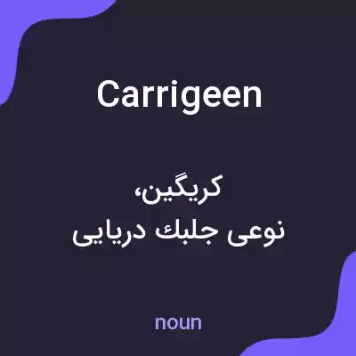 معنی carrigeen به فارسی معنی carrigeen به فارسی