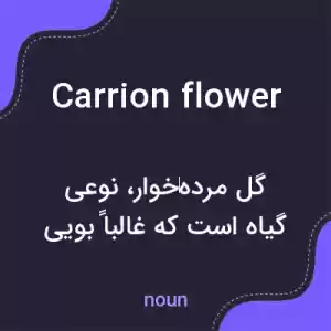 معنی carrion flower به فارسی معنی carrion flower به فارسی