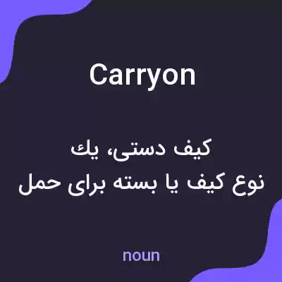 معنی carryon به فارسی معنی carryon به فارسی