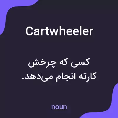 معنی cartwheeler به فارسی معنی cartwheeler به فارسی