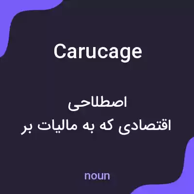 معنی carucage به فارسی معنی carucage به فارسی