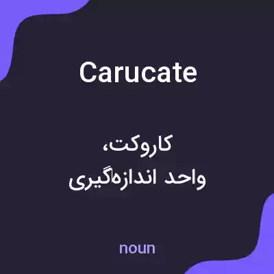 معنی carucate به فارسی معنی carucate به فارسی