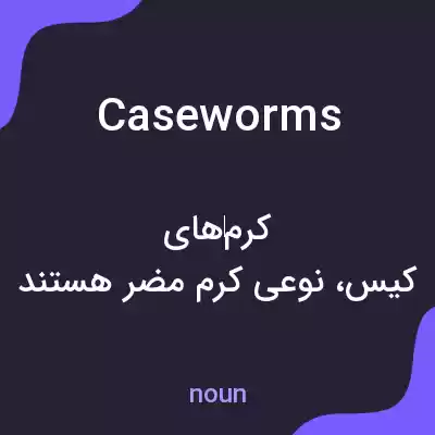 معنی caseworms به فارسی معنی caseworms به فارسی