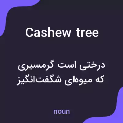 معنی cashew tree به فارسی معنی cashew tree به فارسی