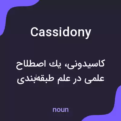 معنی cassidony به فارسی معنی cassidony به فارسی