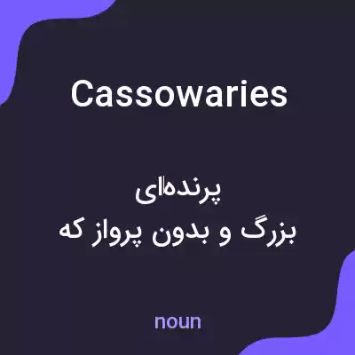 معنی cassowaries به فارسی معنی cassowaries به فارسی