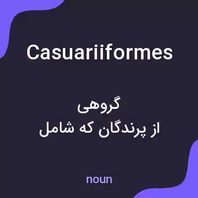 معنی casuariiformes به فارسی معنی casuariiformes به فارسی