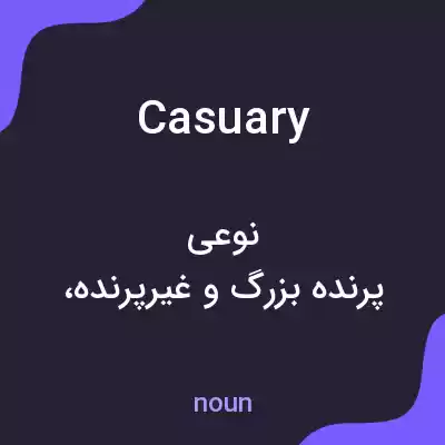 معنی casuary به فارسی معنی casuary به فارسی