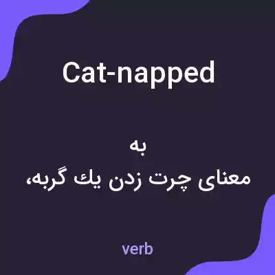 معنی cat-napped به فارسی معنی cat-napped به فارسی