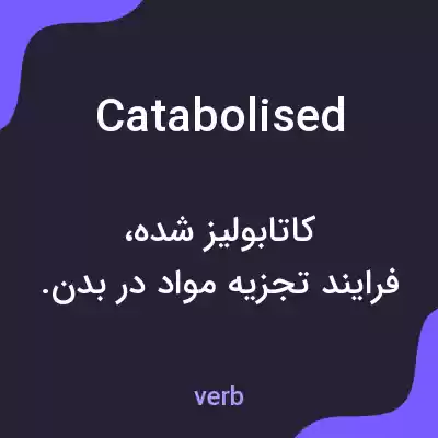 معنی catabolised به فارسی معنی catabolised به فارسی