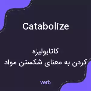 معنی catabolize به فارسی