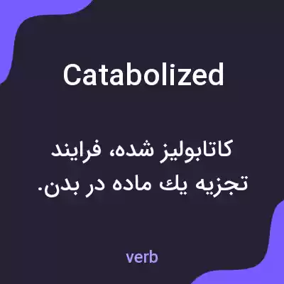 معنی catabolized به فارسی معنی catabolized به فارسی