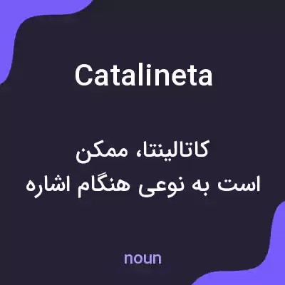 معنی catalineta به فارسی معنی catalineta به فارسی