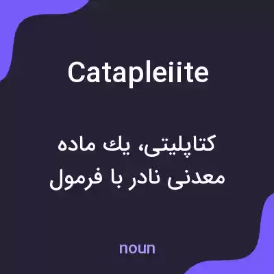 معنی catapleiite به فارسی معنی catapleiite به فارسی