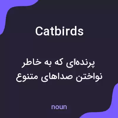 معنی catbirds به فارسی معنی catbirds به فارسی