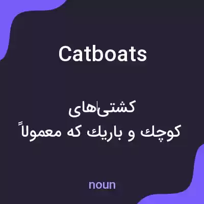 معنی catboats به فارسی
