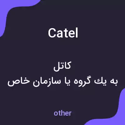 معنی catel به فارسی معنی catel به فارسی