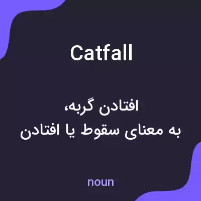 معنی catfall به فارسی معنی catfall به فارسی