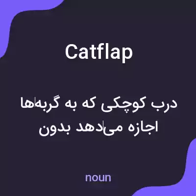 معنی catflap به فارسی معنی catflap به فارسی