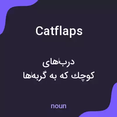 معنی cat flaps به فارسی معنی cat flaps به فارسی