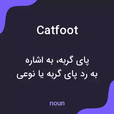معنی catfoot به فارسی معنی catfoot به فارسی