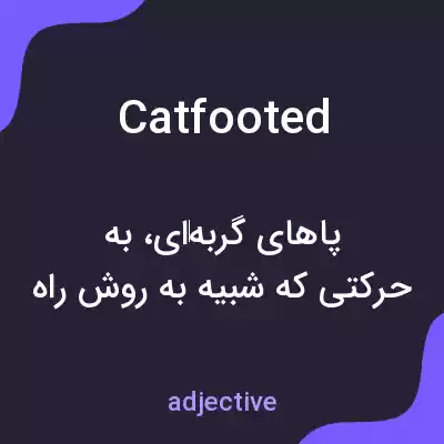 معنی catfooted به فارسی